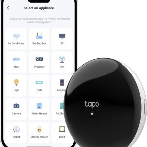 Tapo Smart IR & IoT Hub with Chime - Universal Remote for TVs, ACS, & 18+ Device Types, Matter-Certified, Supports 8,000+ Infrared Brands, Voice & App Control, Custom Schedules & Automations, H110